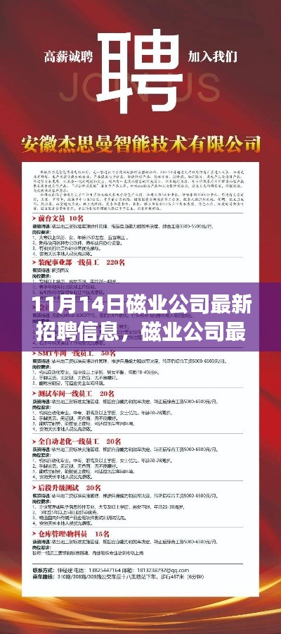 磁业公司最新招聘信息发布,职场机遇与挑战揭秘