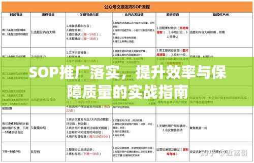 SOP推广落实,提升效率与保障质量的实战指南