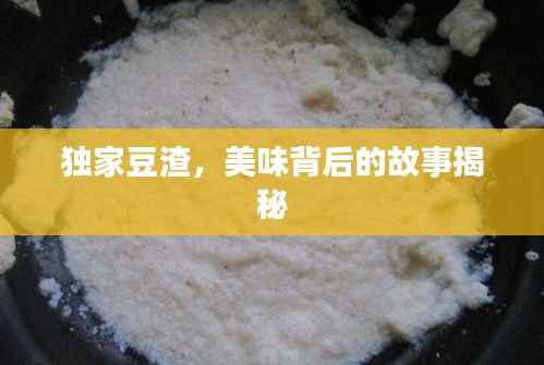 独家豆渣,美味背后的故事揭秘